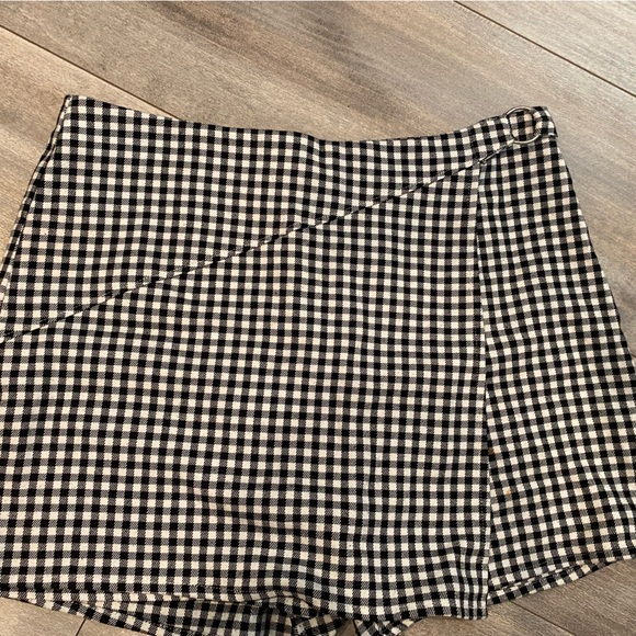 SO Pants - SO Black and White Checkered Women Shorts
